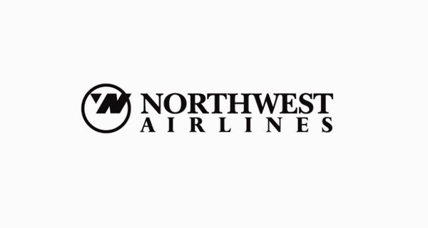 Northwest Airlines logo design using letters to create a clever visual idea