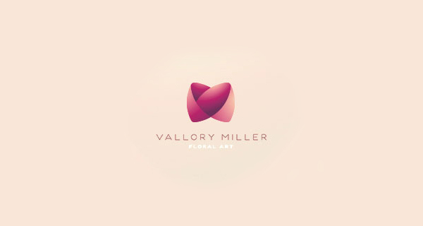 Vallory Miller logo design using letters to create a clever visual idea