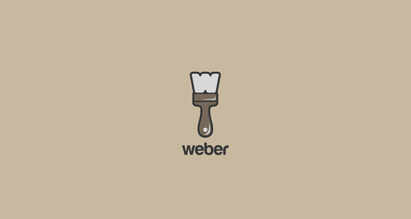 Creative single-letter logo designs - Weber