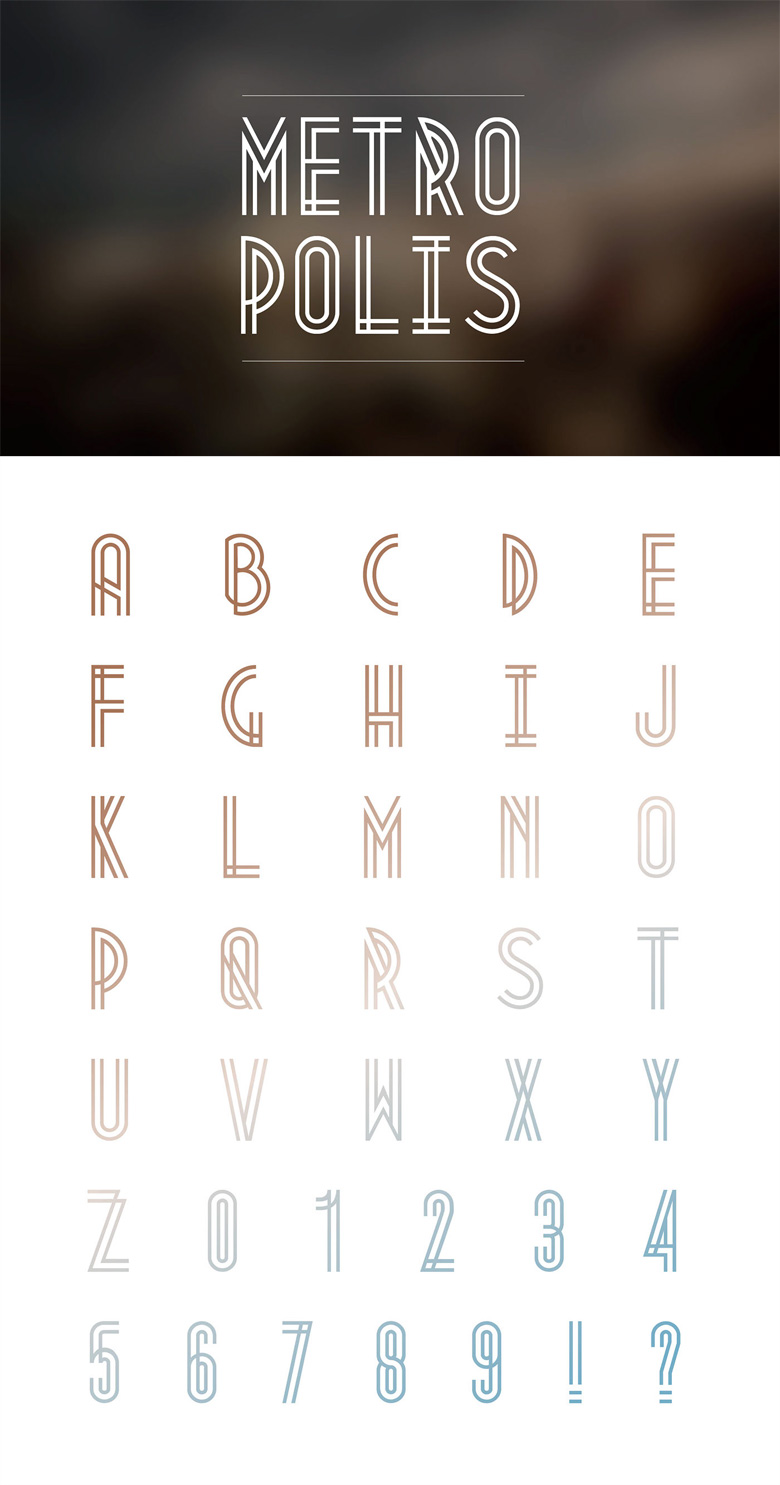 Beautiful free fonts for designers - Metropolis