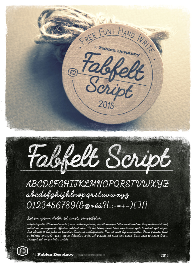 Beautiful free fonts for designers - Fabfelt Script