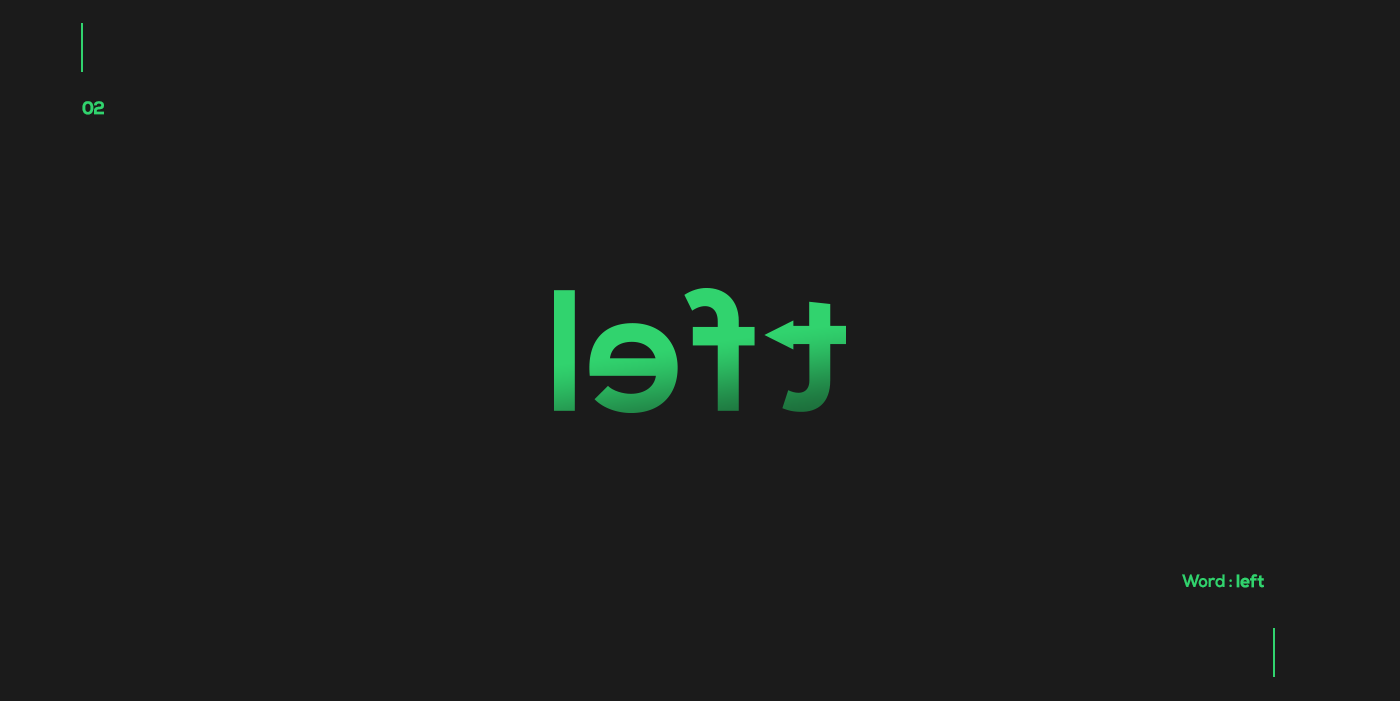 Creative typographic logos that visualize the meanings of words - Left