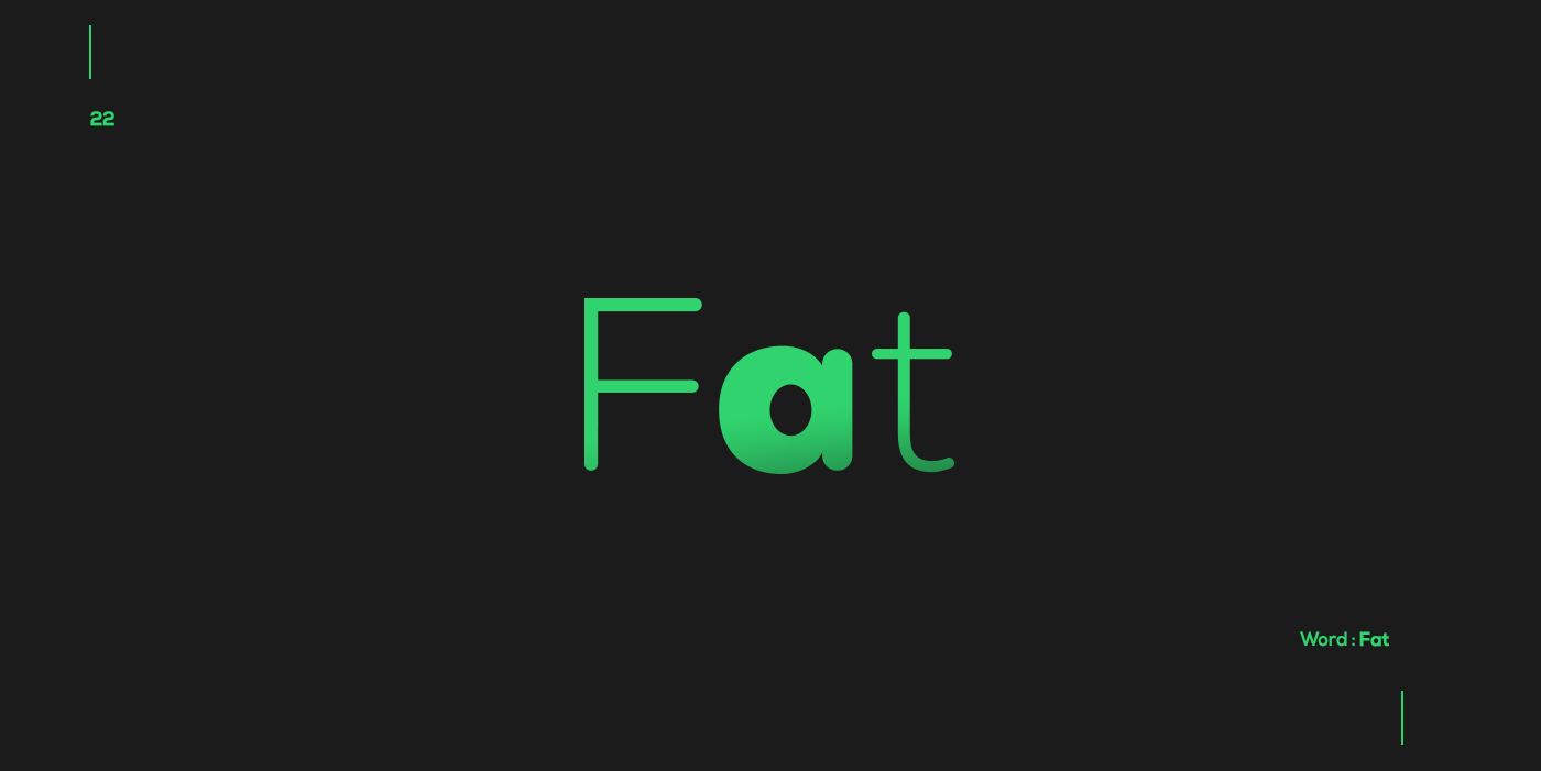 Creative typographic logos that visualize the meanings of words - Fat