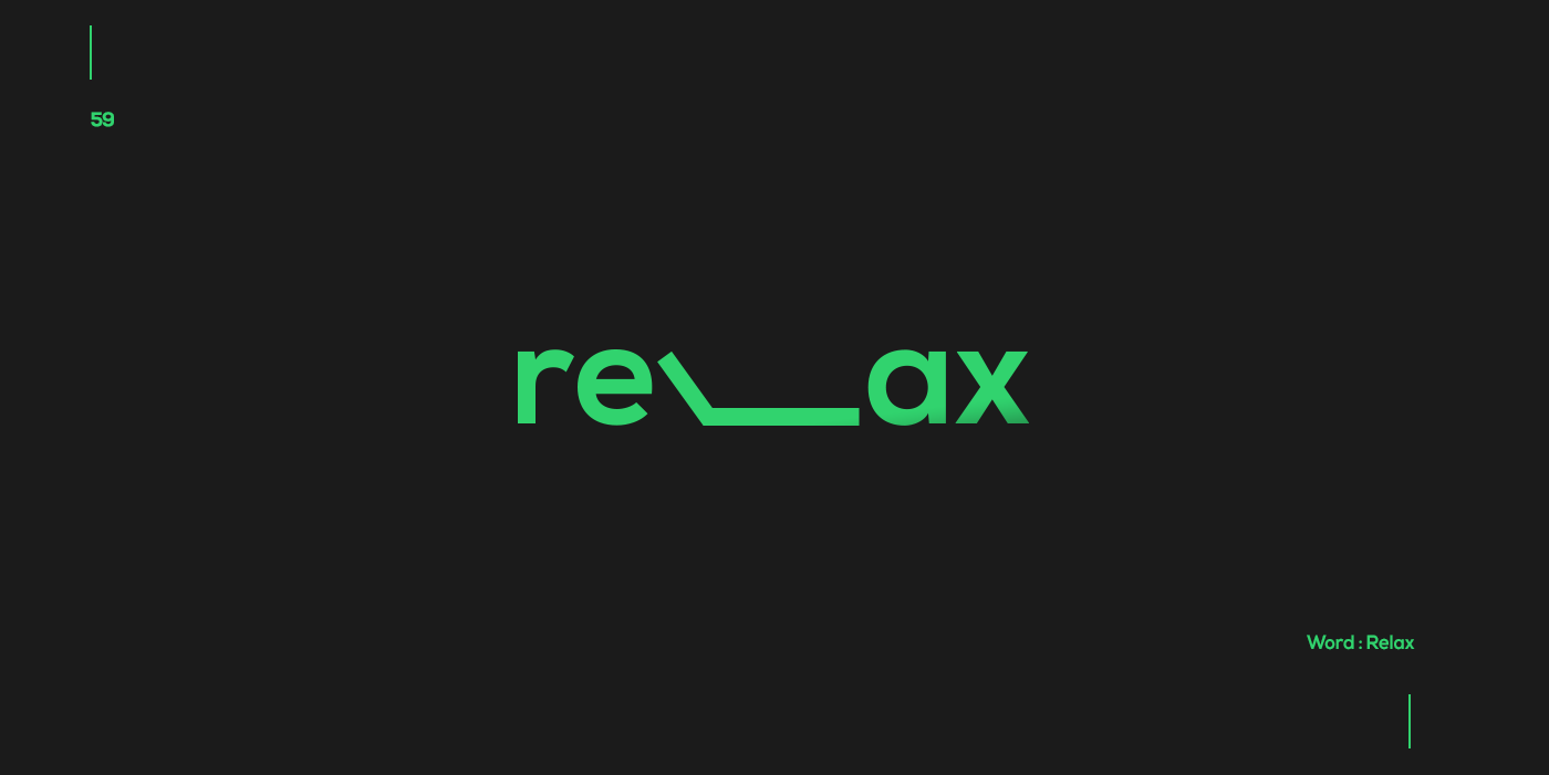 Creative typographic logos that visualize the meanings of words - Relax
