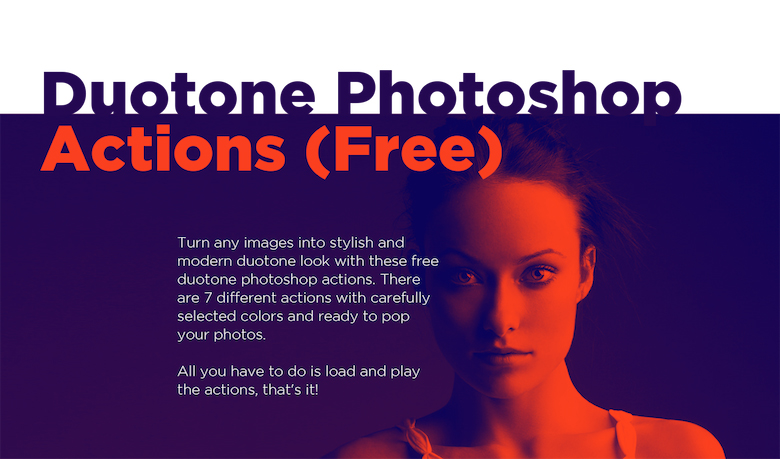 Free Duotone Photoshop Actions