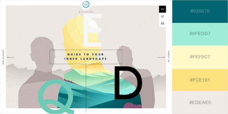 Website color schemes, palettes, combinations - Lively Yet Soothing