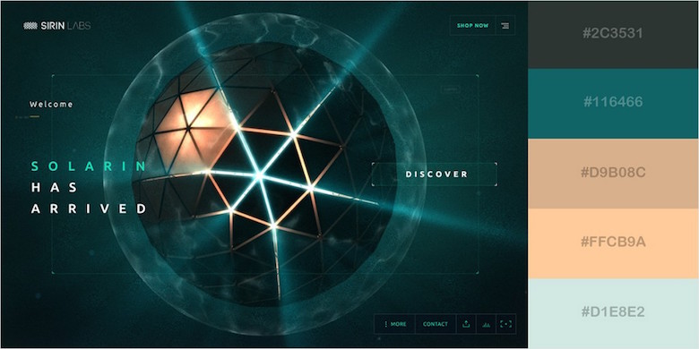 29 Beautiful Color Schemes From Award Winning Websites   Website Color Schemes Palettes Combinations 9 