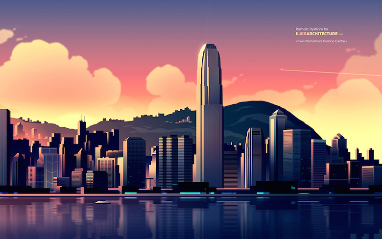 Beautiful, Vibrant Illustrations Of City Skylines Made With Photoshop