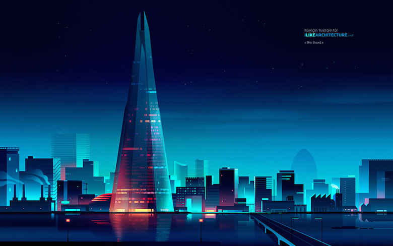 Beautiful Vibrant Illustrations Of City Skylines Made With Photoshop