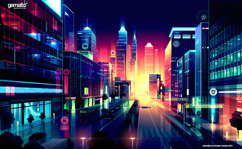 Beautiful, Vibrant Illustrations Of City Skylines Made With Photoshop