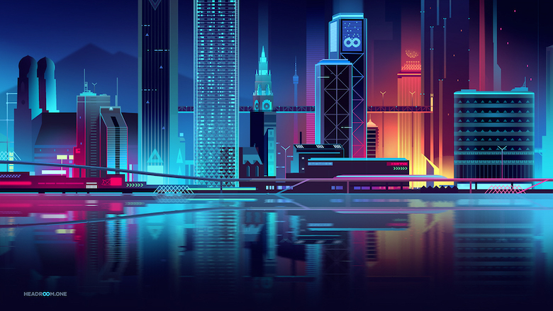 Beautiful, Vibrant Illustrations Of City Skylines Made With Photoshop