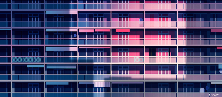 Colorful architecture skyline and cityscape illustrations - Various 15