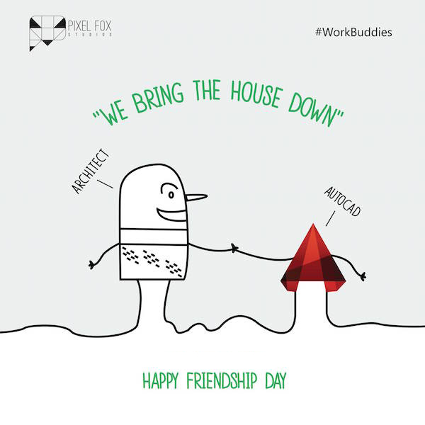 Friendship Day: Work buddies software posters - Architect
