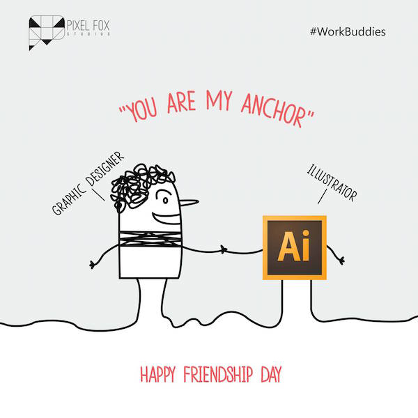 Friendship Day: Work buddies software posters - Graphic Designer