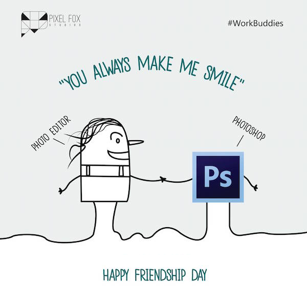 Friendship Day: Work buddies software posters - Photo Editor