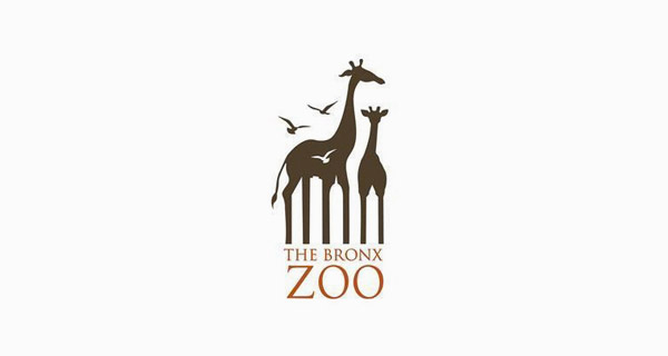 Creative logo designs that use negative space - The Bronx Zoo