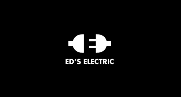 Creative logo designs that use negative space - Ed's Electric