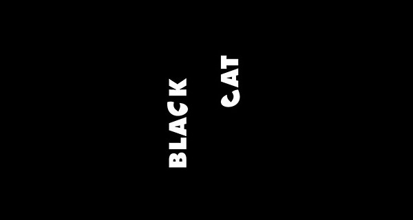 Creative logo designs that use negative space - Black Cat