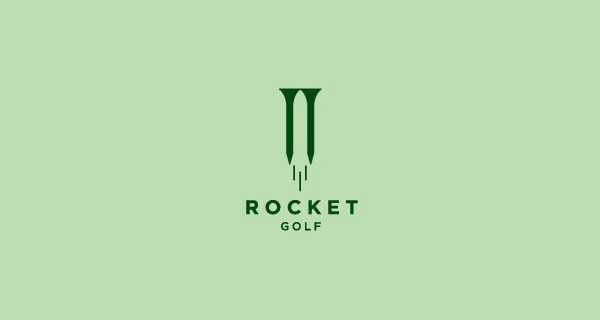 Creative logo designs that use negative space - Rocket Golf