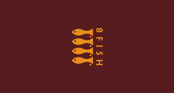 Creative logo designs that use negative space - 8 Fish