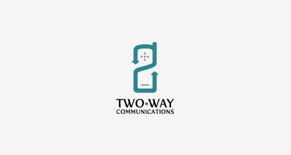 Creative logo design using numbers and digits - Two Way Communications