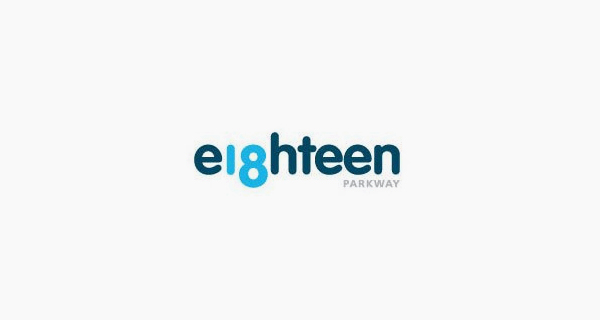 Creative logo design using numbers and digits - Eighteen Parkway