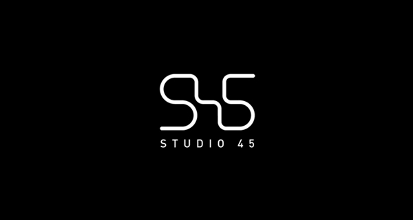 Creative logo design using numbers and digits - Studio 45