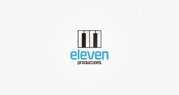 Creative logo design using numbers and digits - Eleven Productions