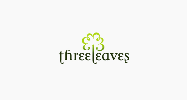 Creative logo design using numbers and digits - Three Leaves