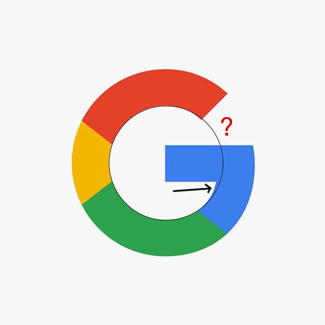 Perfect circle drawn on the inside of the Google G logo showing the letterform is not geometrically perfect