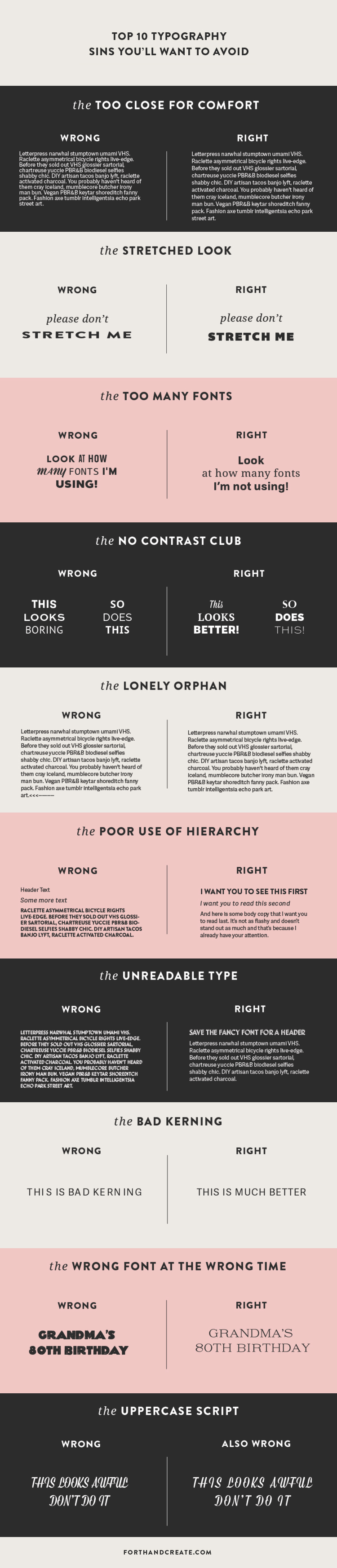 10 Typography Sins You'll Want to Avoid