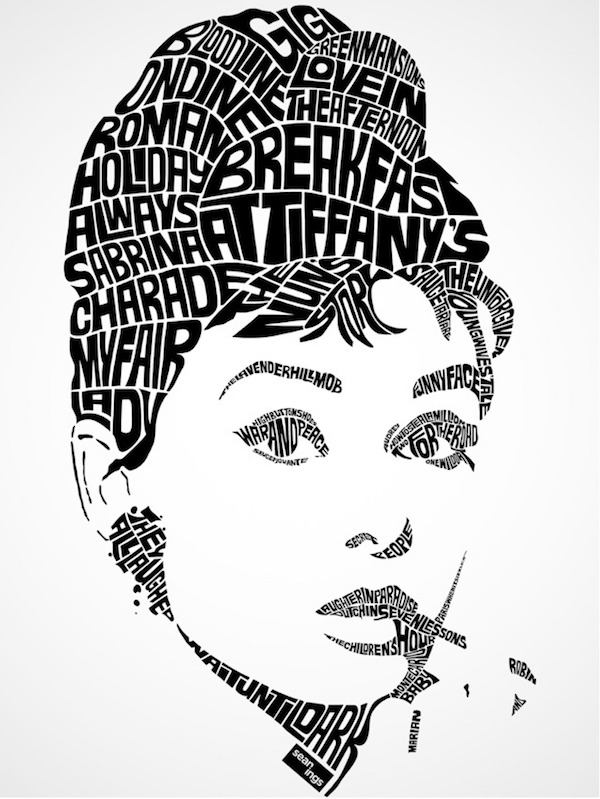 Typographic Portraits of Celebrities - 