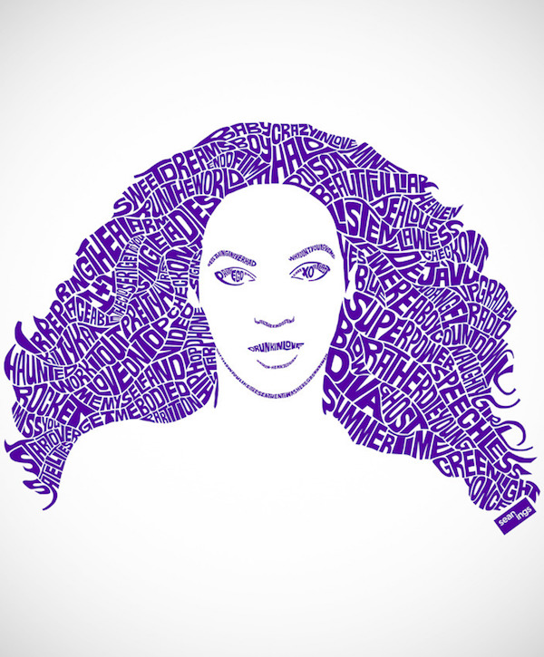 Typographic Portraits of Celebrities - 