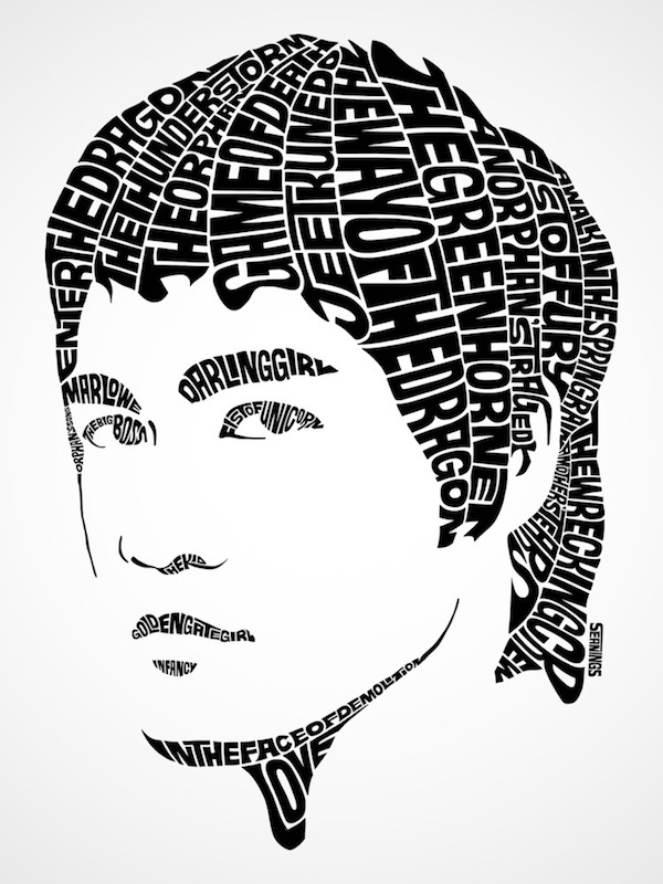 Amazing Typographic Portraits Of Celebrities Made Using Their Movie