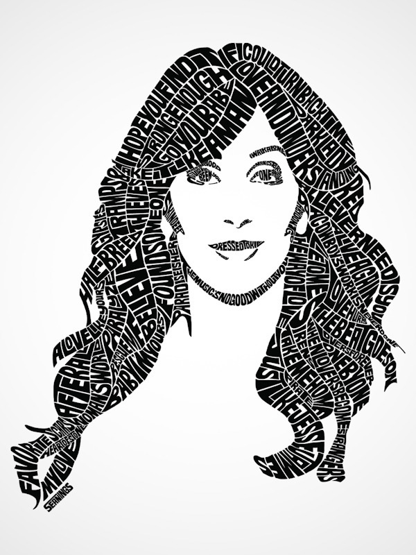 Amazing Typographic Portraits Of Celebrities Made Using 