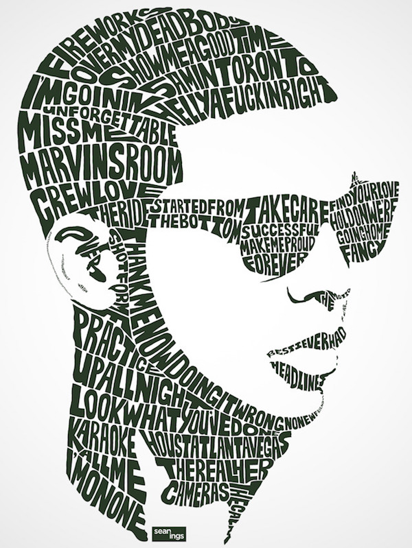 Amazing Typographic Portraits Of Celebrities Made Using 