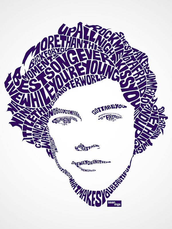 Amazing Typographic Portraits Of Celebrities Made Using Their Movie