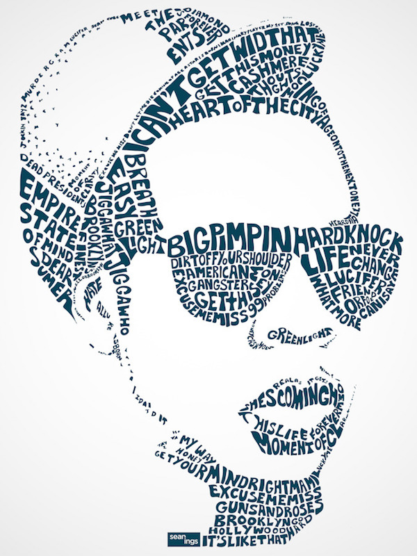 Typographic Portraits of Celebrities - 