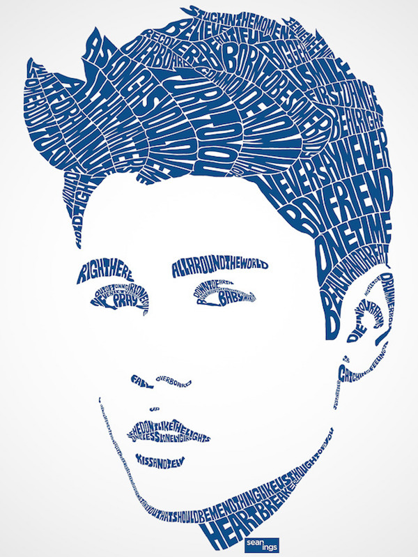 Typographic Portraits of Celebrities - 