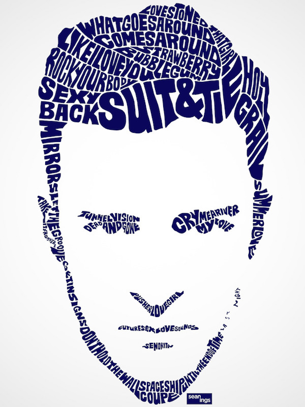 Typographic Portraits of Celebrities - 