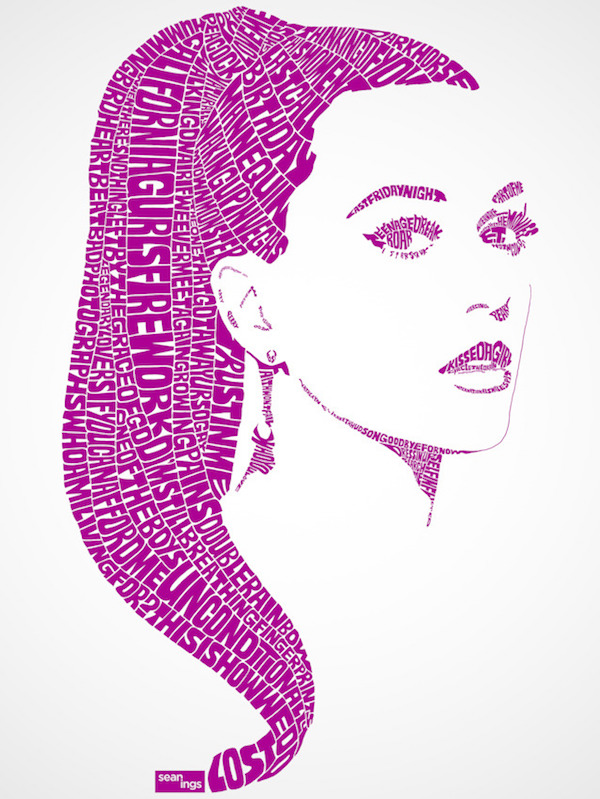 Typographic Portraits of Celebrities - 