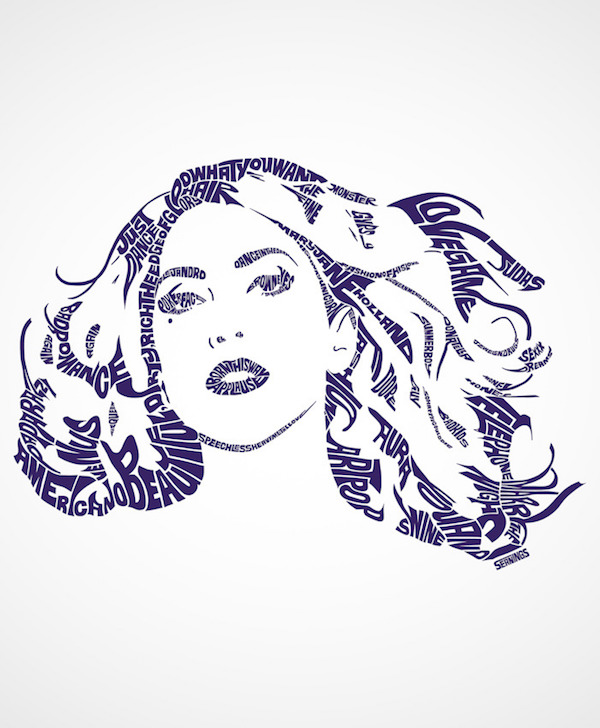 Typographic Portraits of Celebrities - 