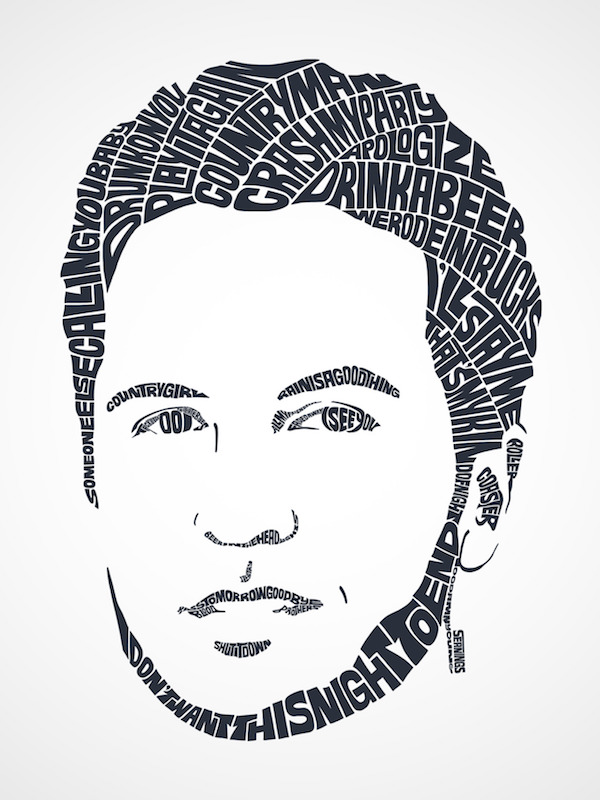 Amazing Typographic Portraits Of Celebrities Made Using Their Movie