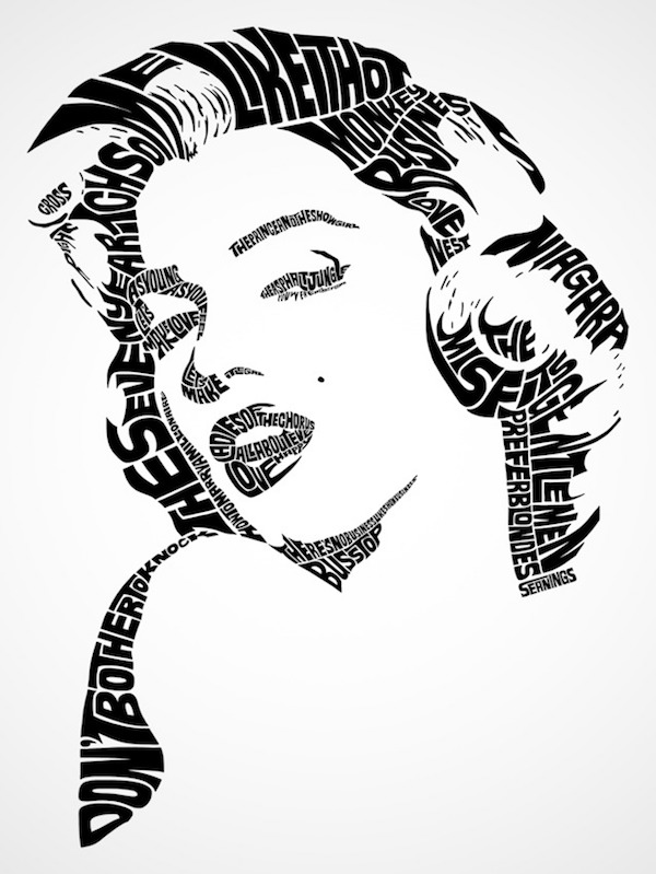 Typographic Portraits of Celebrities - 