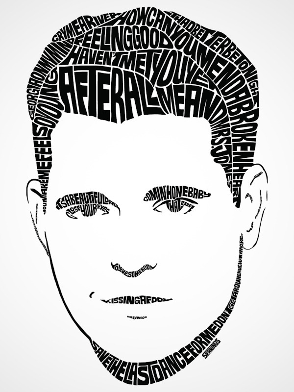 Typographic Portraits of Celebrities - 