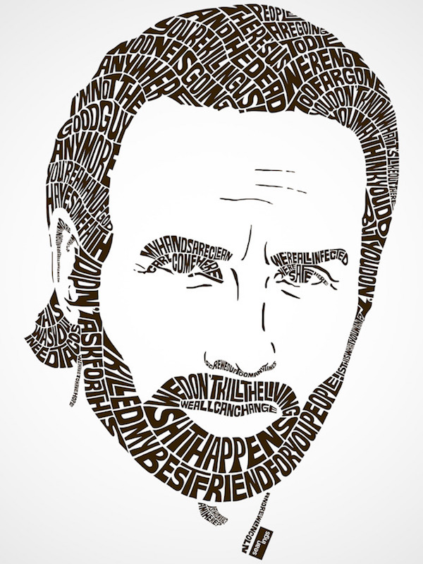 Typographic Portraits of Celebrities - 