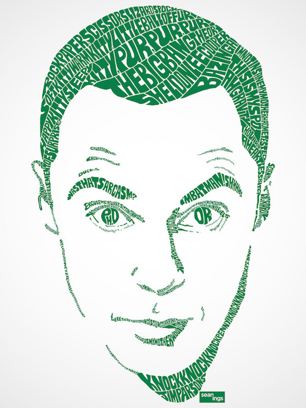 Typographic Portraits of Celebrities - 