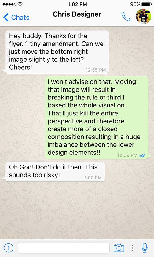 Funny WhatsApp Conversations Between Clients And Designers