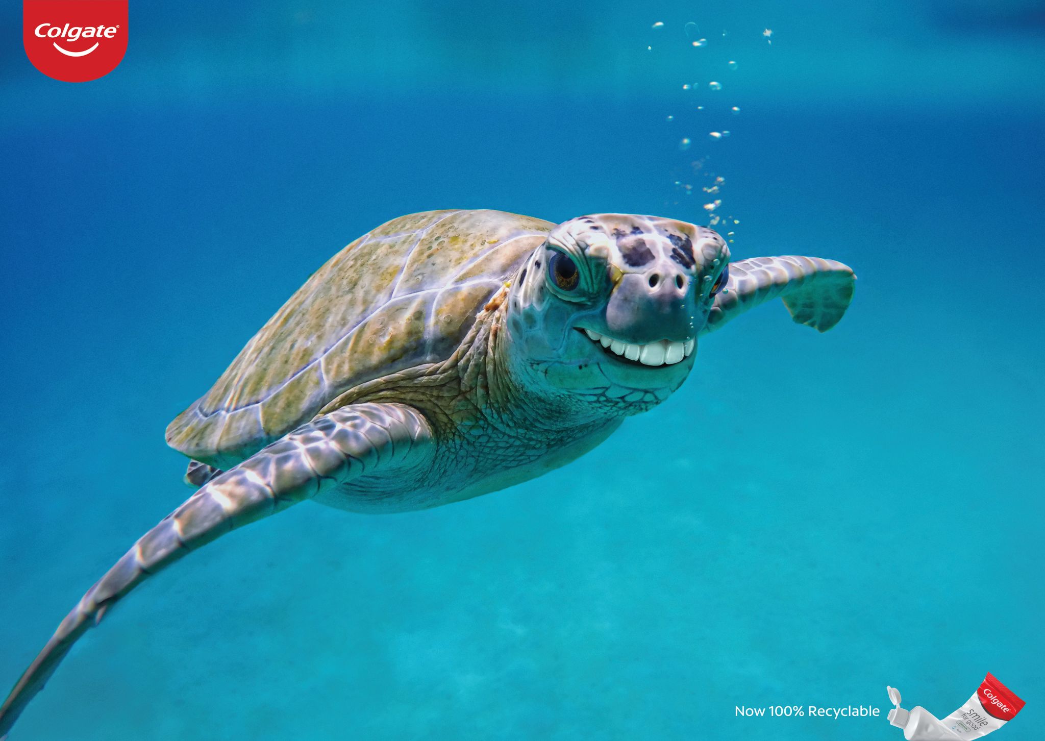 Creative art direction & post production ads - Colgate 100% Recyclable (Ad 2)