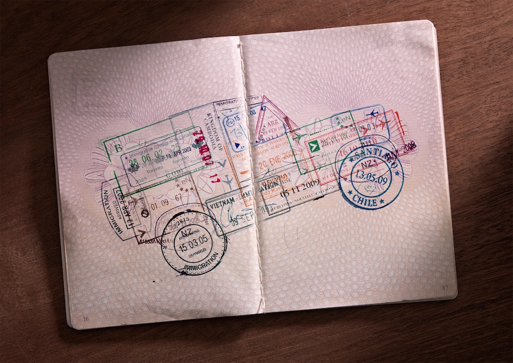 Creative art direction & post production ads - Land Rover Defender Passport Stamps (Ad 1)